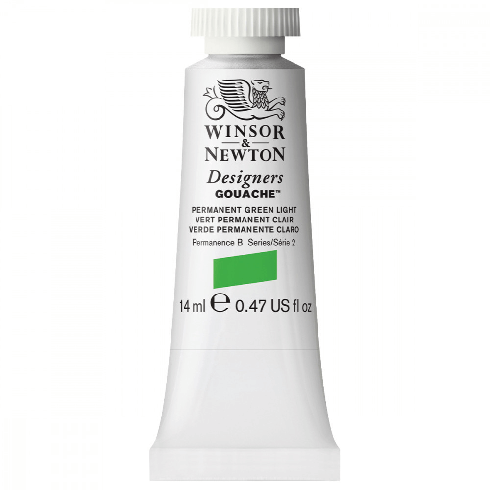 Tinta Guache Winsor & Newton Designers 14ml S2 483 Permanent Green Light